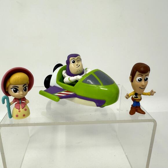 Disney PIXAR TOY STORY Minis Buzz Lightyear Spaceship, Woody & Bo-Peep Figures - Picture 1 of 6